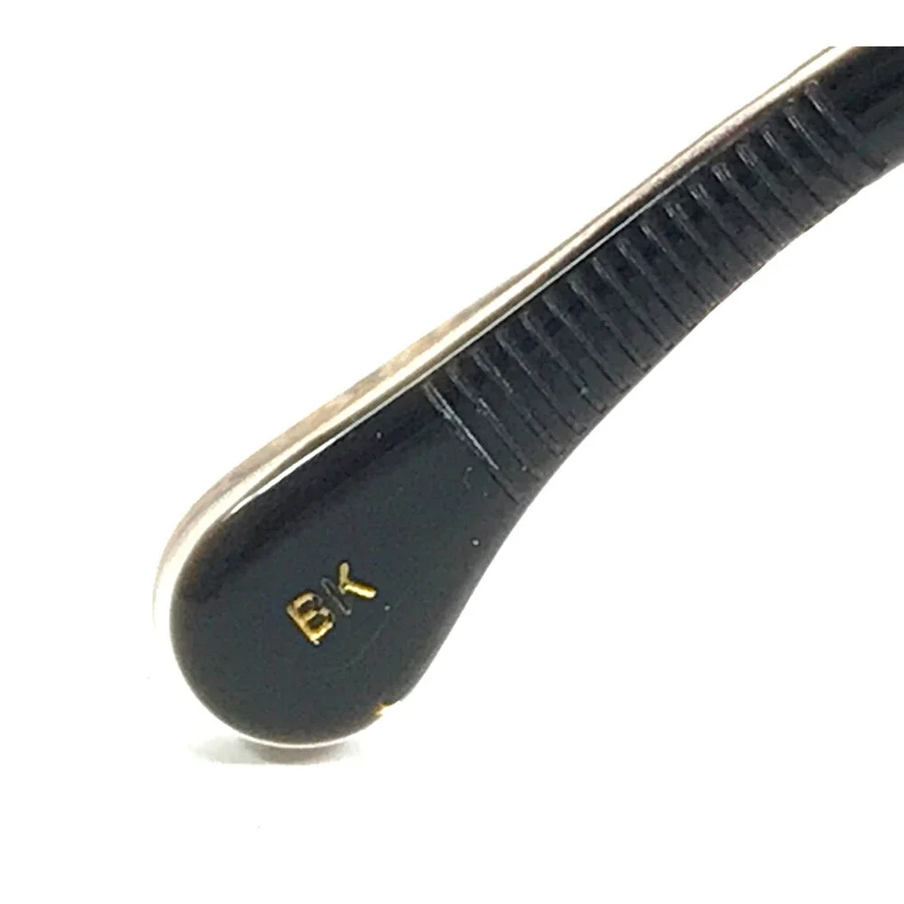 Alfred Kerbs Eyeglasses Frames MASK BK Shiny Black Gold Flat Top 56-17-143